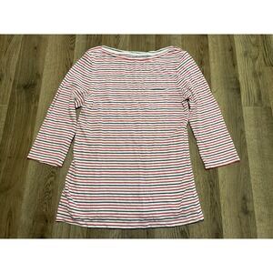 Favorite Shirt, Women's Size Medium, Red White Blue, Striped, 3/4 Sleeve